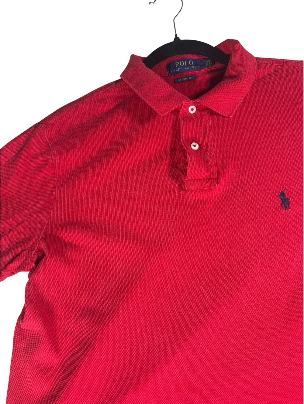 Polo Ralph Lauren Custom Slim Fit Red Short Sleeve Men's Medium Shirt